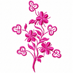 Flowers And Tree Embroidery Design 7 Flowers And Tree Embroidery Design 7